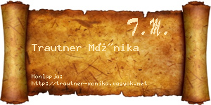Trautner Mónika névjegykártya